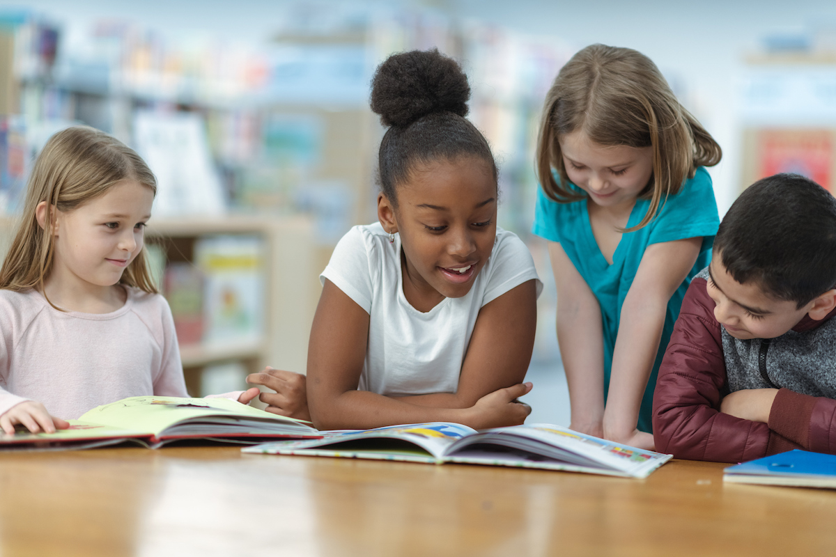Children reading together